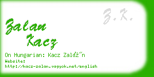 zalan kacz business card